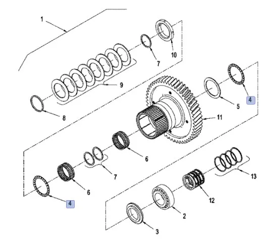 87640391 - Подшипник игольч. упорный вала КПП TJT9./St.